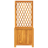 vidaXL Plantenbak met latwerk 55x29,5x132 cm massief acaciahout