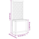 vidaXL Plantenbak met latwerk 55x29,5x132 cm massief acaciahout