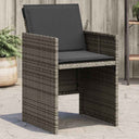 vidaXL Garden Chairs 4 pcs with Cushions Poly Rattan Black