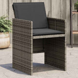 vidaXL Garden Chairs 4 pcs with Cushions Poly Rattan Black
