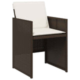 vidaXL Garden Chairs 4 pcs with Cushions Poly Rattan Black