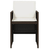 vidaXL Garden Chairs 4 pcs with Cushions Poly Rattan Black