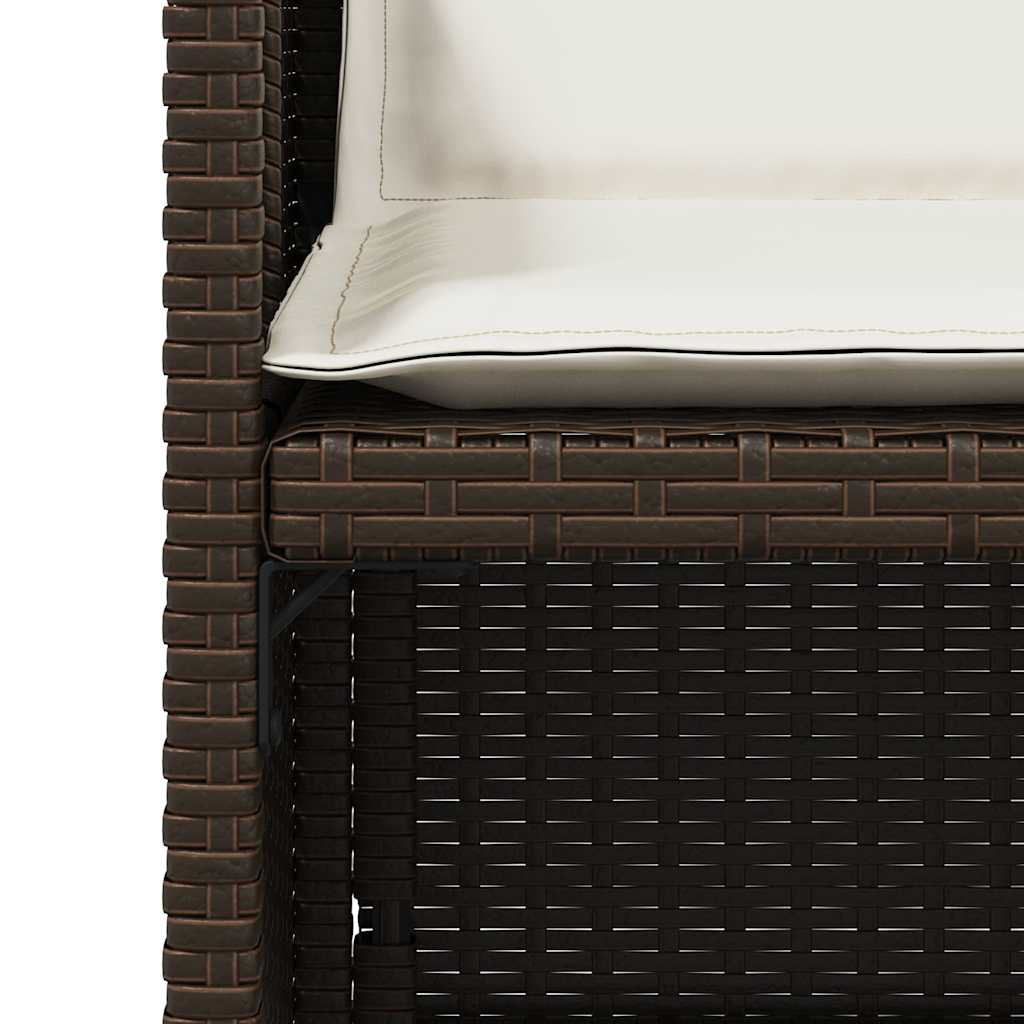 vidaXL Garden Chairs 4 pcs with Cushions Poly Rattan Black