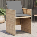 vidaXL Garden Chairs 4 pcs with Cushions Poly Rattan Black