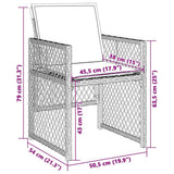 vidaXL Garden Chairs 4 pcs with cushions poly rattan black