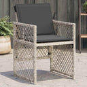 vidaXL Garden Chairs 4 pcs with cushions poly rattan black