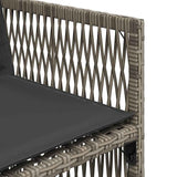 vidaXL Tuinstoelen 4 st met kussens poly rattan zwart