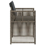 vidaXL Tuinstoelen 4 st met kussens poly rattan zwart