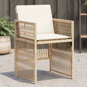 vidaXL Tuinstoelen 4 st met kussens poly rattan zwart