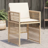 vidaXL Tuinstoelen 4 st met kussens poly rattan zwart