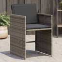 vidaXL Tuinstoelen 4 st met kussens poly rattan zwart