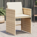 vidaXL Tuinstoelen 4 st met kussens poly rattan zwart