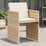 vidaXL Tuinstoelen 4 st met kussens poly rattan zwart
