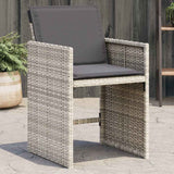 vidaXL Tuinstoelen 4 st met kussens poly rattan zwart