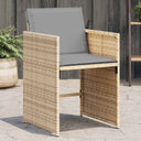 vidaXL Tuinstoelen 4 st met kussens poly rattan zwart