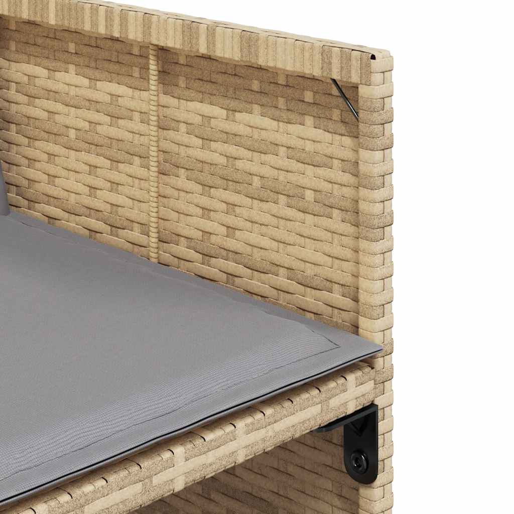 vidaXL Tuinstoelen 4 st met kussens poly rattan zwart