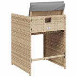 vidaXL Tuinstoelen 4 st met kussens poly rattan zwart