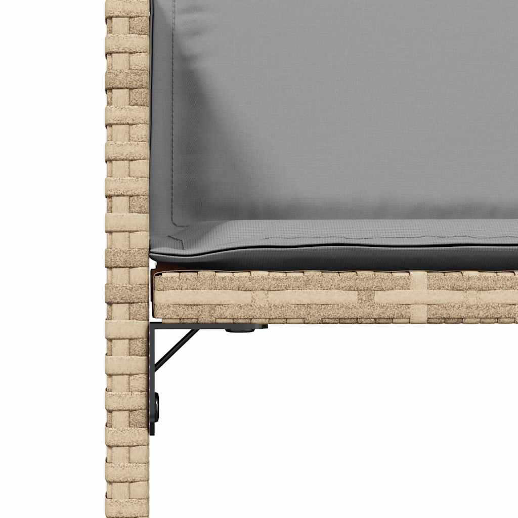 vidaXL Tuinstoelen 4 st met kussens poly rattan zwart