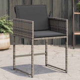 vidaXL Tuinstoelen 4 st met kussens poly rattan zwart