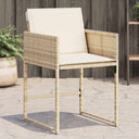 vidaXL Tuinstoelen 4 st met kussens poly rattan zwart