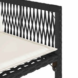 vidaXL Tuinstoelen 4 st met kussens poly rattan zwart