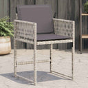 vidaXL Tuinstoelen 4 st met kussens poly rattan zwart