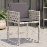 vidaXL Tuinstoelen 4 st met kussens poly rattan zwart