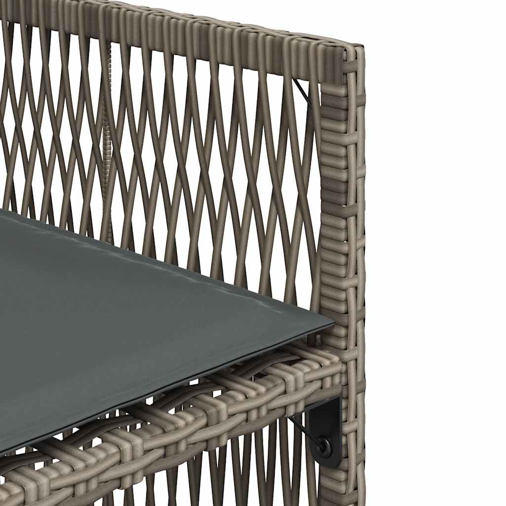 vidaXL Tuinstoelen 4 st met kussens poly rattan zwart