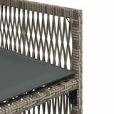 vidaXL Tuinstoelen 4 st met kussens poly rattan zwart