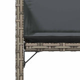 vidaXL Tuinstoelen 4 st met kussens poly rattan zwart