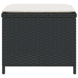 vidaXL Tuinkrukken 4 st met kussens 41x41x36 cm poly rattan zwart
