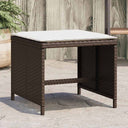 vidaXL Tuinkrukken 4 st met kussens 41x41x36 cm poly rattan zwart