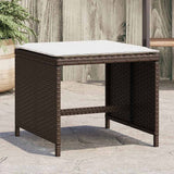 vidaXL Tuinkrukken 4 st met kussens 41x41x36 cm poly rattan zwart