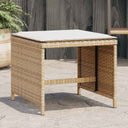 vidaXL Tuinkrukken 4 st met kussens 41x41x36 cm poly rattan zwart