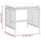 vidaXL Garden Stools 4 pcs with cushions 41x41x36 cm poly rattan black