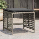 vidaXL Garden Stools 4 pcs with cushions 41x41x36 cm poly rattan black