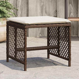 vidaXL Garden Stools 4 pcs with cushions 41x41x36 cm poly rattan black