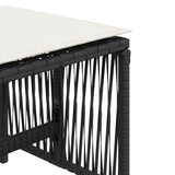 vidaXL Tuinkrukken 4 st met kussens 41x41x36 cm poly rattan zwart