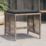 vidaXL Tuinkrukken 4 st met kussens 41x41x36 cm poly rattan zwart