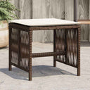 vidaXL Tuinkrukken 4 st met kussens 41x41x36 cm poly rattan zwart