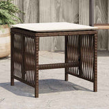 vidaXL Tuinkrukken 4 st met kussens 41x41x36 cm poly rattan zwart