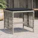 vidaXL Tuinkrukken 4 st met kussens 41x41x36 cm poly rattan zwart