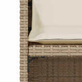 vidaXL 3-delige Bistroset met kussens poly rattan zwart