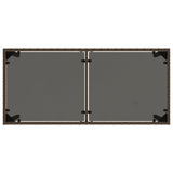 vidaXL Tuintafel met glazen blad 115x54x74 cm poly rattan zwart