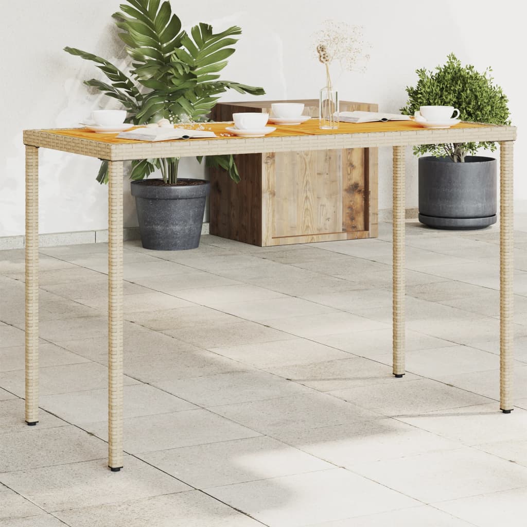 vidaXL Tuintafel met glazen blad 115x54x74 cm poly rattan zwart