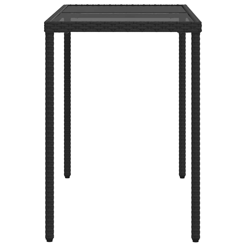 vidaXL 5-delige Tuinset met kussens poly rattan zwart