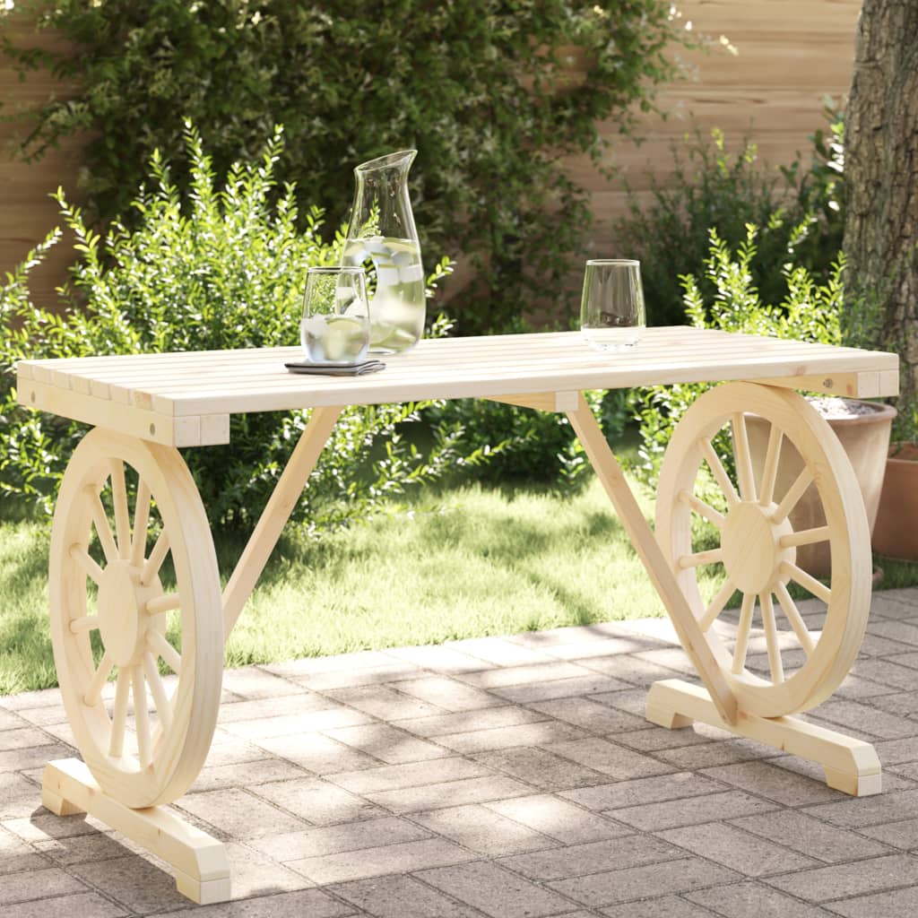 vidaXL Garden Table 115x55x65 cm Solid Spruce Wood
