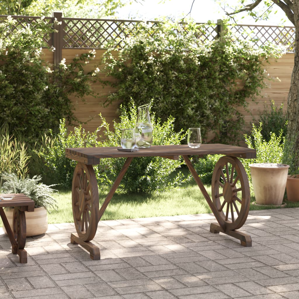 vidaXL Garden Table 115x55x65 cm Solid Spruce Wood