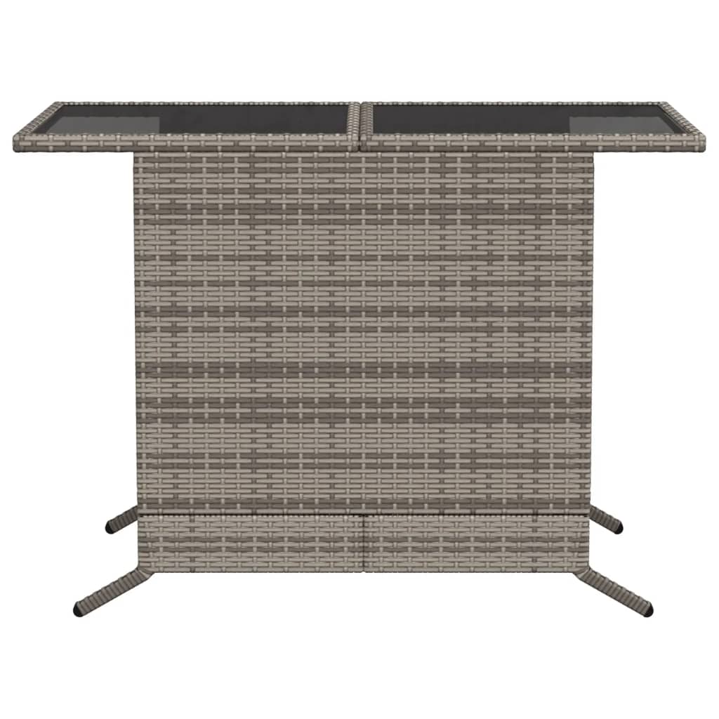 vidaXL 3-delige Bistroset met kussens poly rattan zwart