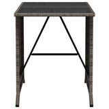 vidaXL 3-delige Bistroset met kussens poly rattan zwart